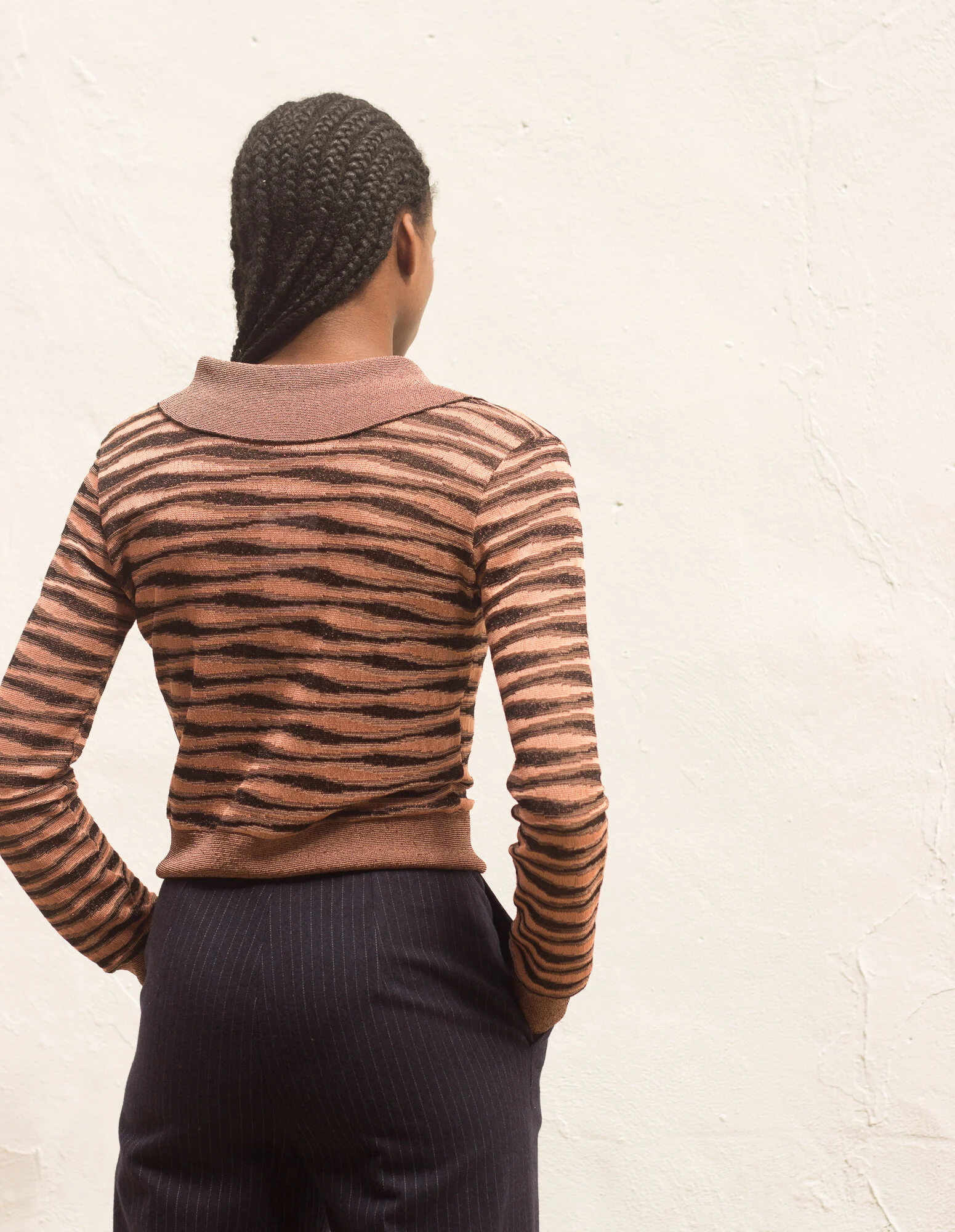 1990s Missoni Zebra Knit Cropped Cardigan — Wayward Collection